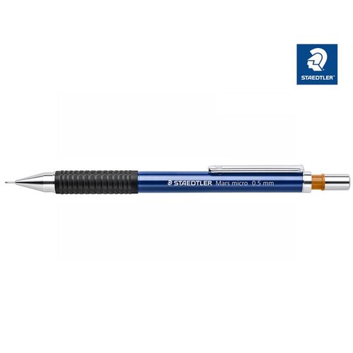 Druckbleistift mit Gummigriffzone Mars micro 775 0,5mm blau Staedtler 77505 Produktbild Front View L
