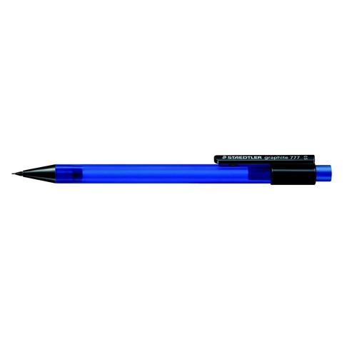 Druckbleistift graphite 777 0,5mm blau transparent Staedtler 77705-3 Produktbild Front View L
