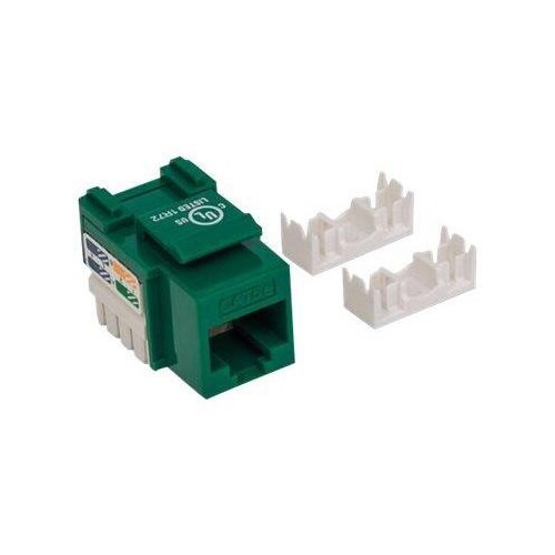 Intellinet Cat5e Modularbuchse, UTP, Grün - Keystone Jack Produktbild Additional View 1 L