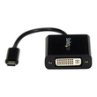 StarTech.com USB C to DVI Adapter - Black - 1920x1200 - USB Type C Video Converter for Your DVI D Di Produktbild Additional View 3 S