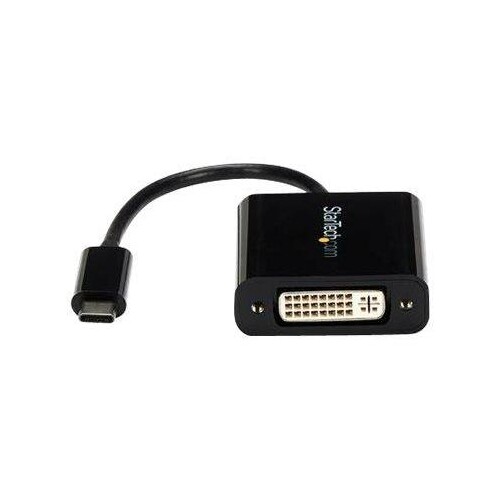 StarTech.com USB C to DVI Adapter - Black - 1920x1200 - USB Type C Video Converter for Your DVI D Di Produktbild Additional View 3 L