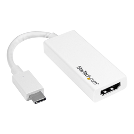 StarTech.com USB-C auf HDMI Adapter - Thunderbolt 3 kompatibel - Weiß - 4K 60Hz - Highspeed Videosch Produktbild