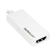 StarTech.com USB-C auf HDMI Adapter - Thunderbolt 3 kompatibel - Weiß - 4K 60Hz - Highspeed Videosch Produktbild Additional View 1 S