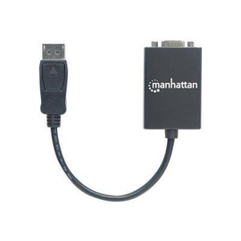 IC Intracom Manhattan DisplayPort to VGA HD15 Converter Cable, 15cm, Male to Female, Active, DP With Produktbild