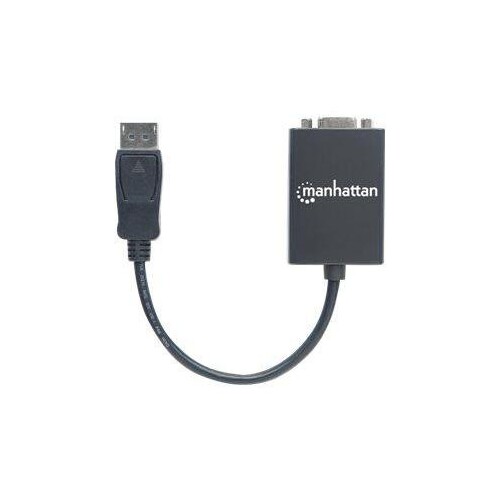 IC Intracom Manhattan DisplayPort to VGA HD15 Converter Cable, 15cm, Male to Female, Active, DP With Produktbild