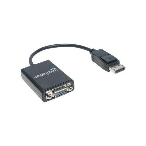 IC Intracom Manhattan DisplayPort to VGA HD15 Converter Cable, 15cm, Male to Female, Active, DP With Produktbild Additional View 1 L