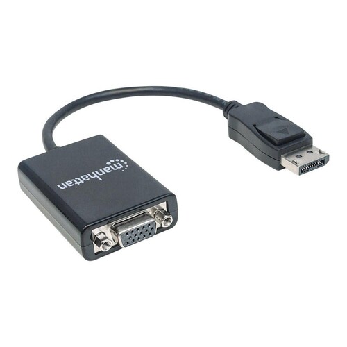 IC Intracom Manhattan DisplayPort to VGA HD15 Converter Cable, 15cm, Male to Female, Active, DP With Produktbild Additional View 2 L