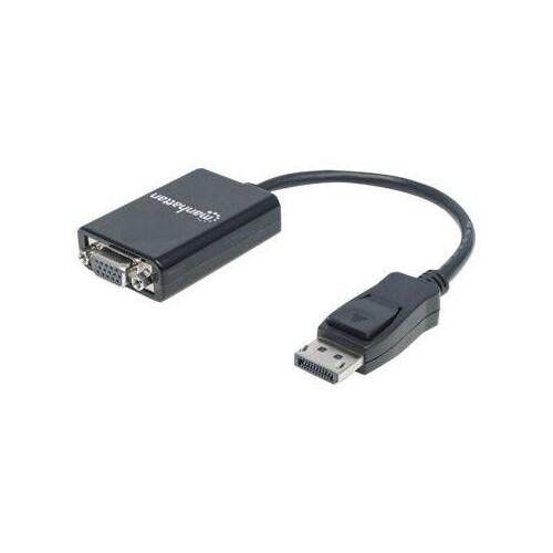 IC Intracom Manhattan DisplayPort to VGA HD15 Converter Cable, 15cm, Male to Female, Active, DP With Produktbild Additional View 3 L