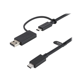 StarTech.com 1m USB-C Kabel mit USB-A Adapter Dongle - Hybrid 2-in-1 USB-C Kabel mit USB-A - USB-C a Produktbild