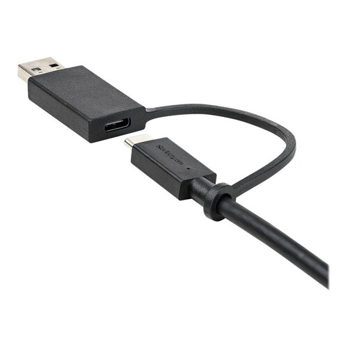 StarTech.com 1m USB-C Kabel mit USB-A Adapter Dongle - Hybrid 2-in-1 USB-C Kabel mit USB-A - USB-C a Produktbild Additional View 1 L