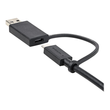 StarTech.com 1m USB-C Kabel mit USB-A Adapter Dongle - Hybrid 2-in-1 USB-C Kabel mit USB-A - USB-C a Produktbild Additional View 2 S