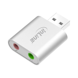 InLine USB Audio Soundadapter - Mini Aluminium Gehäuse Produktbild