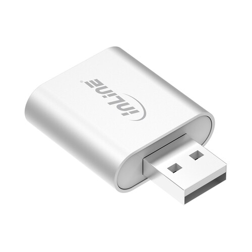 InLine USB Audio Soundadapter - Mini Aluminium Gehäuse Produktbild Additional View 2 L