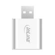 InLine USB Audio Soundadapter - Mini Aluminium Gehäuse Produktbild Additional View 3 S