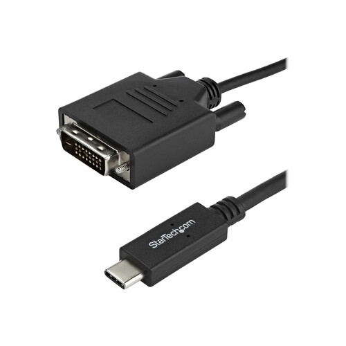 StarTech.com 3.3 ft / 1 m USB-C to DVI Cable - USB Type-C Video Adapter Cable - 1920 x 1200 - Black Produktbild