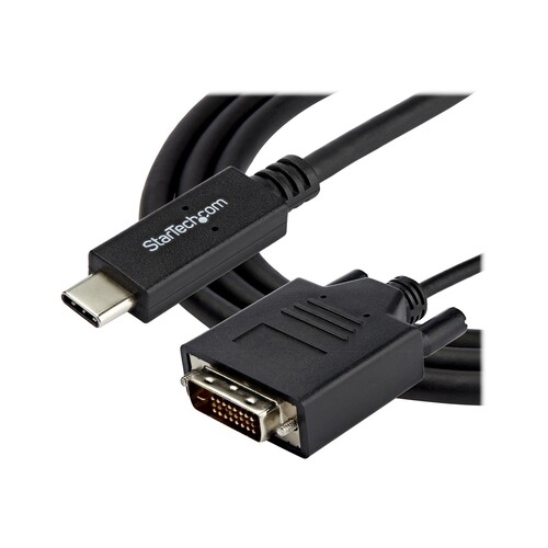 StarTech.com 3.3 ft / 1 m USB-C to DVI Cable - USB Type-C Video Adapter Cable - 1920 x 1200 - Black Produktbild Additional View 2 L