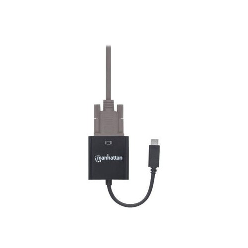 Manhattan USB-C to VGA Converter Cable, 1080p@60Hz, Black, 8cm, Male to Female, Lifetime Warranty, B Produktbild Additional View 1 L