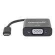 Manhattan USB-C to VGA Converter Cable, 1080p@60Hz, Black, 8cm, Male to Female, Lifetime Warranty, B Produktbild Additional View 2 S