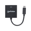 Manhattan USB-C to VGA Converter Cable, 1080p@60Hz, Black, 8cm, Male to Female, Lifetime Warranty, B Produktbild Additional View 3 S