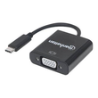 Manhattan USB-C to VGA Converter Cable, 1080p@60Hz, Black, 8cm, Male to Female, Lifetime Warranty, B Produktbild Additional View 4 S