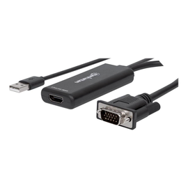 Manhattan VGA and USB-A to HDMI Converter, Analog VGA Video and USB Audio to Digital HDMI Signal, 19 Produktbild