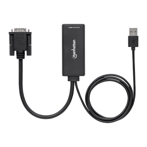 Manhattan VGA and USB-A to HDMI Converter, Analog VGA Video and USB Audio to Digital HDMI Signal, 19 Produktbild Additional View 3 L