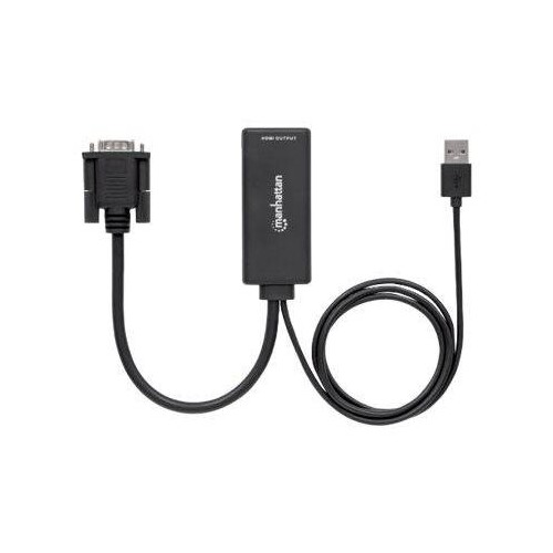 Manhattan VGA and USB-A to HDMI Converter, Analog VGA Video and USB Audio to Digital HDMI Signal, 19 Produktbild Additional View 4 L