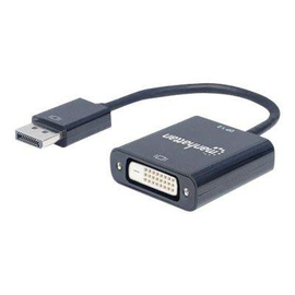 Manhattan DisplayPort 1.2a to DVI-D 24+1 Adapter Cable, 1080p@60Hz, 23cm, Male to Female, Active, Co Produktbild