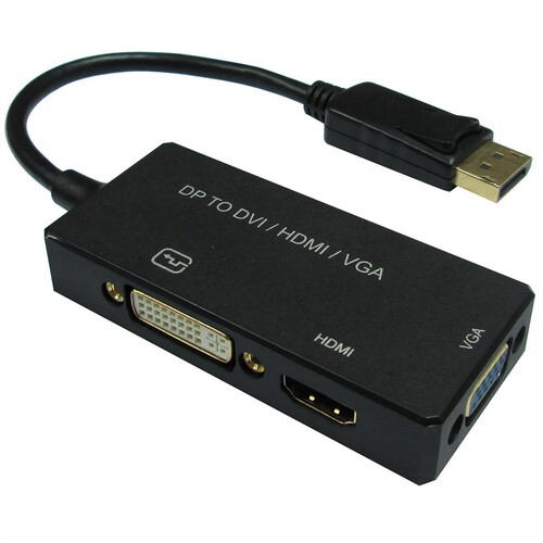 VALUE Videokonverter - DisplayPort - DVI, HDMI, VGA Produktbild Additional View 1 L
