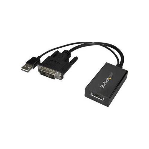 StarTech.com DVI auf DisplayPort Adapter mit USB Power - DVI-D zu DP Video Adapter - DVI zu DisplayP Produktbild Additional View 1 L