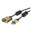 ROLINE Gold - Adapterkabel - Dual Link - DVI-D männlich zu HDMI männlich Produktbild Additional View 2 S