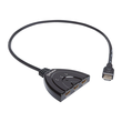 Manhattan HDMI Switch 3-Port, 1080p, Connects x3 HDMI sources to x1 display, Manual Switching (via b Produktbild