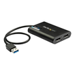 StarTech.com USB 3.0 to Dual DisplayPort Adapter 4K 60Hz, DisplayLink Certified, Video Converter wit Produktbild