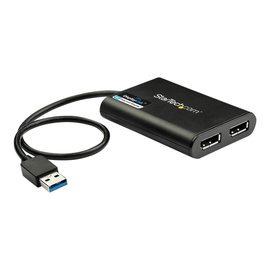 StarTech.com USB 3.0 to Dual DisplayPort Adapter 4K 60Hz, DisplayLink Certified, Video Converter wit Produktbild