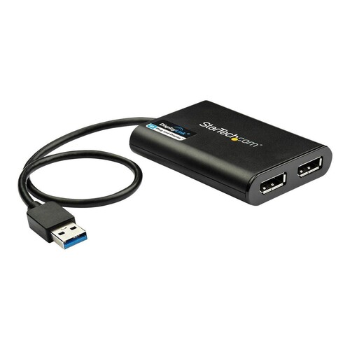 StarTech.com USB 3.0 to Dual DisplayPort Adapter 4K 60Hz, DisplayLink Certified, Video Converter wit Produktbild