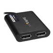 StarTech.com USB 3.0 to Dual DisplayPort Adapter 4K 60Hz, DisplayLink Certified, Video Converter wit Produktbild Additional View 3 S