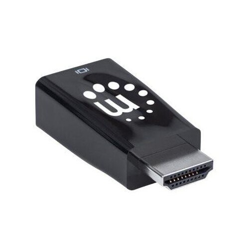 Manhattan HDMI auf VGA-Mikrokonverter, HDMI-Stecker auf VGA-Buchse mit Audio, optionaler USB Micro B Produktbild Additional View 1 L