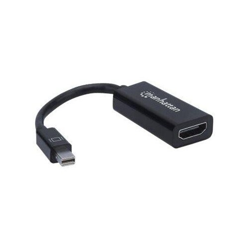 Manhattan Mini DisplayPort 1.2 to HDMI Adapter Cable, 1080p@60Hz, 12cm, Male to Female, Black, Three Produktbild Additional View 1 L