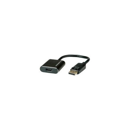 ROLINE Videoanschluß - DisplayPort / HDMI - DisplayPort (M) bis HDMI (W) Produktbild Front View L