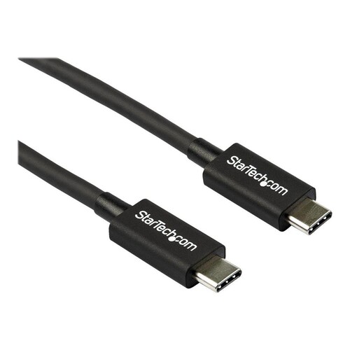 StarTech.com 2.6ft (80cm) Thunderbolt 3 Cable, 40Gbps, 100W PD, 4K/5K Video, Thunderbolt-Certified, Produktbild