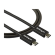 StarTech.com 2.6ft (80cm) Thunderbolt 3 Cable, 40Gbps, 100W PD, 4K/5K Video, Thunderbolt-Certified, Produktbild Additional View 2 S