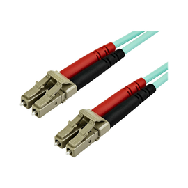 StarTech.com 15m OM3 LC to LC Multimode Duplex Fiber Optic Patch Cable - Aqua - 50/125 - LSZH Fiber Produktbild