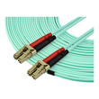 StarTech.com 15m OM3 LC to LC Multimode Duplex Fiber Optic Patch Cable - Aqua - 50/125 - LSZH Fiber Produktbild Additional View 1 S
