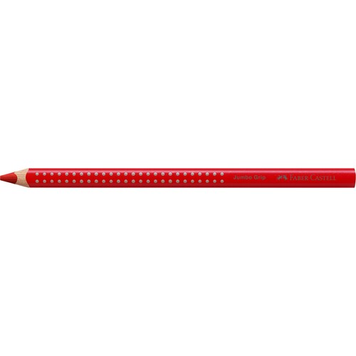 Farbstift mit Noppen JUMBO GRIP dreikant geraniumrot hell Faber Castell 110921 Produktbild Front View L