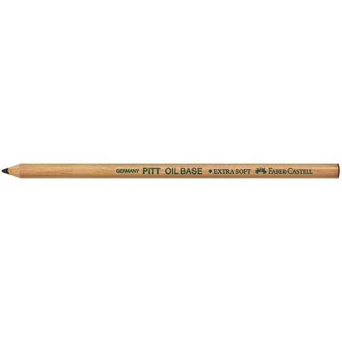 Künstlerstift PITT OIL BASE Farbe 199 schwarz extra soft Faber Castell 112601 Produktbild Front View L
