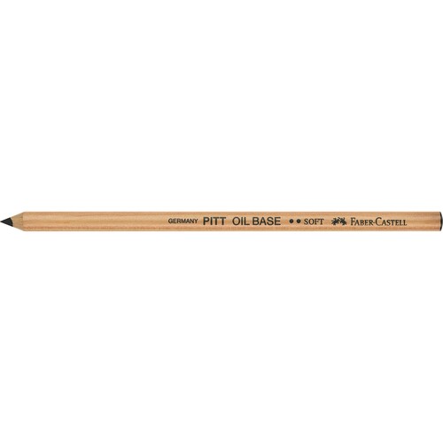 Künstlerstift PITT OIL BASE Farbe 199 schwarz soft Faber Castell 112602 Produktbild Front View L