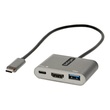 StarTech.com USB-C Multiport Adapter, USB-C auf HDMI 4K Anschluss, 100W PD, USB 3.0 Hub 5Gbit/s (1xT Produktbild