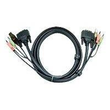 ATEN 2L-7D03U - Video- / USB- / Audio-Kabel - USB, mini-phone stereo 3.5 mm, DVI-I (M) Produktbild