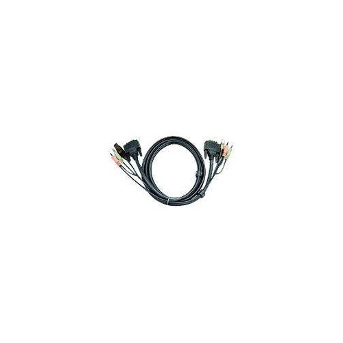 ATEN 2L-7D03U - Video- / USB- / Audio-Kabel - USB, mini-phone stereo 3.5 mm, DVI-I (M) Produktbild