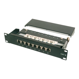 DIGITUS CAT 6, Klasse E Patch Panel, geschirmt, schwarz Produktbild